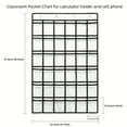 thumbnail image 3 of 1pc 36 Pockets Classroom Pocket Chart For CellPhone And Calculator, Hanging Pocket Chart For Classroom Pocket Holder With 36 Number Sticker And Two Types Of Hooks (36 Pockets-Grey/Blue/Black/Pink), 3 of 9