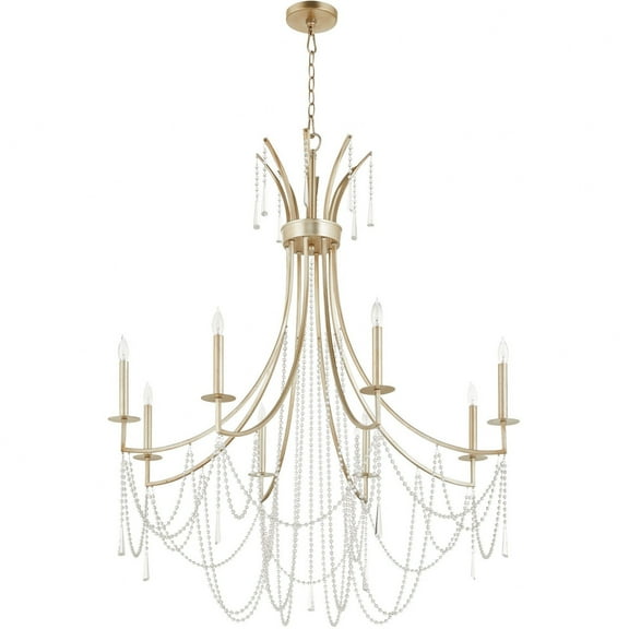 628-8-60 Quorum Lighting Malin - 8 Light Chandelier-48 Inches Tall and 40 Inches Wide     -Traditional Installation