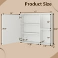 thumbnail image 3 of Giantex Bathroom Medicine Cabinet with Mirror, Wall Mounted Storage Cabinet, Space Saver for Bathroom, White, 3 of 8