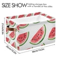 thumbnail image 4 of Yayeee Canvas Storage Basket with Handles for Shelves Fabric Bins Closet Organizer, White Watermelon, 4 of 8