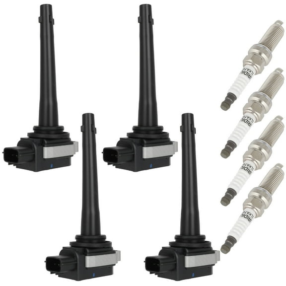 ECCPP UF591 4 ignition coils with 4 iridium Spark Plugs for Nissan Sentra 2007 2008 2009 2010 2011 2012 OE:‎C1564 UF591 5C1621 E1091 52-1860 IC671 22448-ED800
