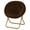 Brown Gold, variant on XiHuaZhaoChen Saucer Chair for Adults, Comfy Living Room Lounge Chair for Bedroom Corner, Dorm, Apartment, Faux Fur Fluffy Circle Accent Seat with Thick Padded & Folding Metal Frame (Grey)
