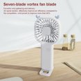 thumbnail image 4 of Kearding Ventilador de mano Portátil Ajustable Refrigeración por aire Bajo ruido Personal Verano Correr al aire libre Gimnasio Dormir Soporte Electrodomésticos Blanco, 4 of 6