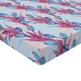thumbnail image 4 of Ambesonne Tulips Artwork Fitted Sheet, Blooming Floral Boho, King Size, Magenta Pale Pink, 4 of 5