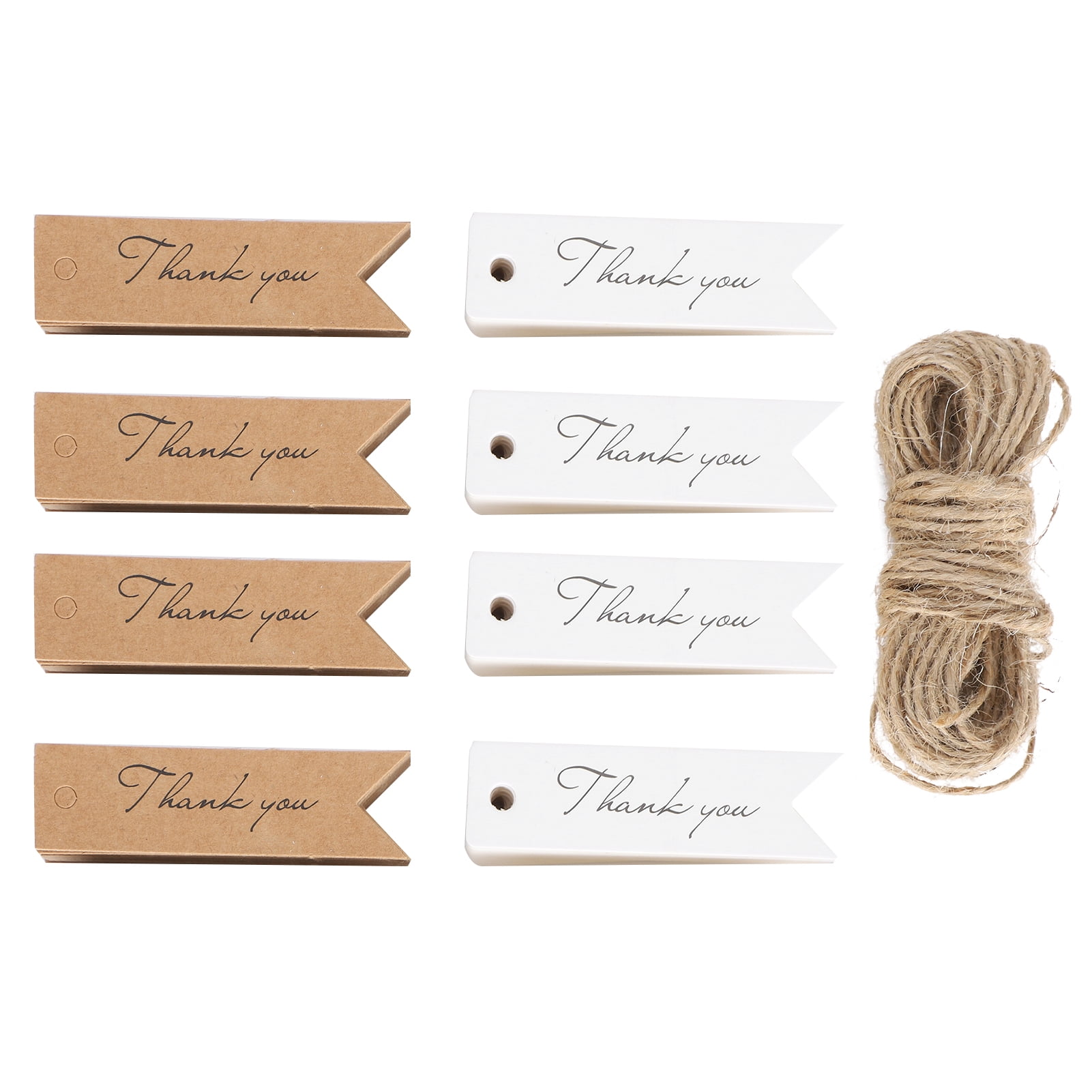 100 Pièces Etiquette Cadeaux en Bois Rectangle Naturel avec 2 m de Ficelle Naturelle pour Mariage DIY Art Craft Card Making Décoration