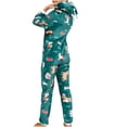 thumbnail image 4 of Mono sin orejas con capucha y cremallera de manga larga de Navidad para mujer para ropa de dormir para el hogar Fridja  hfkajh102457, 4 of 9