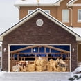 thumbnail image 4 of Christmas Decorations Garage Door Cover Colorful Snowflakes Christmas Garage Door Decorations Holiday Christmas Background Decorations Winter Year Party Christmas Tree, 4 of 7