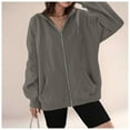 thumbnail image 2 of Uqiangy Crewneck Sweatshirt Crew Neck Sweatshirts Women Womens Crewneck Sweatshirt Tunic Sweatshirt Zip Up Hoodie Women Crewneck Sweatshirts Women Womens Zip Up Hoodies Gray S, 2 of 9