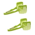 thumbnail image 2 of YANHAIGONG Hand Circular Fashion Lemon Slices Tomato,Hand Lemon Tomato - Tomato Lemon Slicer Holder Round Fruits Onion Shreader Cutter Guide Tongs with Handle Kitchen Cutting Potato (2pc), 2 of 9