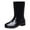 Black, variant on Women's Garden Rain B𝗈𝗈𝑡𝑠 Mid Calf F𝗅a𝗍s Rainboots Comfortable Glossy Rubber Shoes Lightweight Outdoor Mud Boot for Gardening Faring Dog Walking Yard Chores