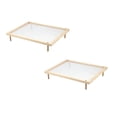 thumbnail image 1 of Oleegame 2PC Spoon And Lid Rest With Net Air Drying Food Drying Wooden Rack Spaghetti Stackable Drying Dryer Rack Kitchen，Dining & Bar, 1 of 9