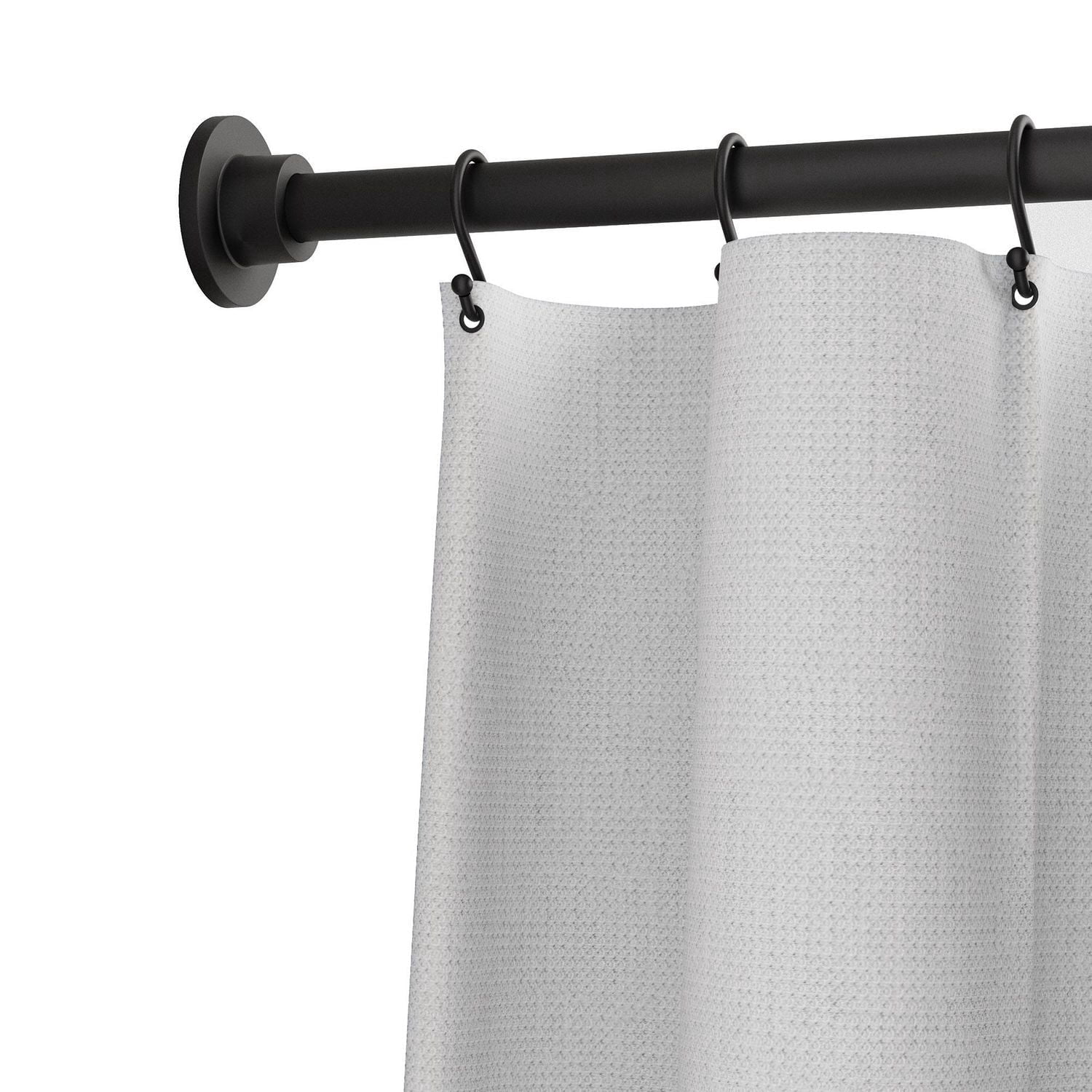 Mainstays Adjustable Tension Shower Curtain Rod with Decorative Finials