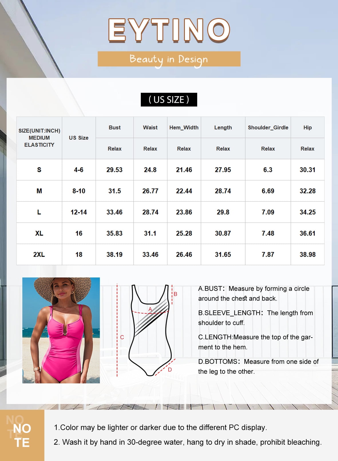 Eytino One Piece Swimsuits for Women Tummy Control Ruffled Bathing Suit U-Wire Cutout Swim Suit Swimwear