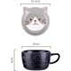 thumbnail image 5 of Söt kattmugg med lock, djur kaffekopp teservis set, födelsedag examen presenter alla hjärtans dag mors dag påsk jul presenter till kvinnor män mamma, 5 of 5