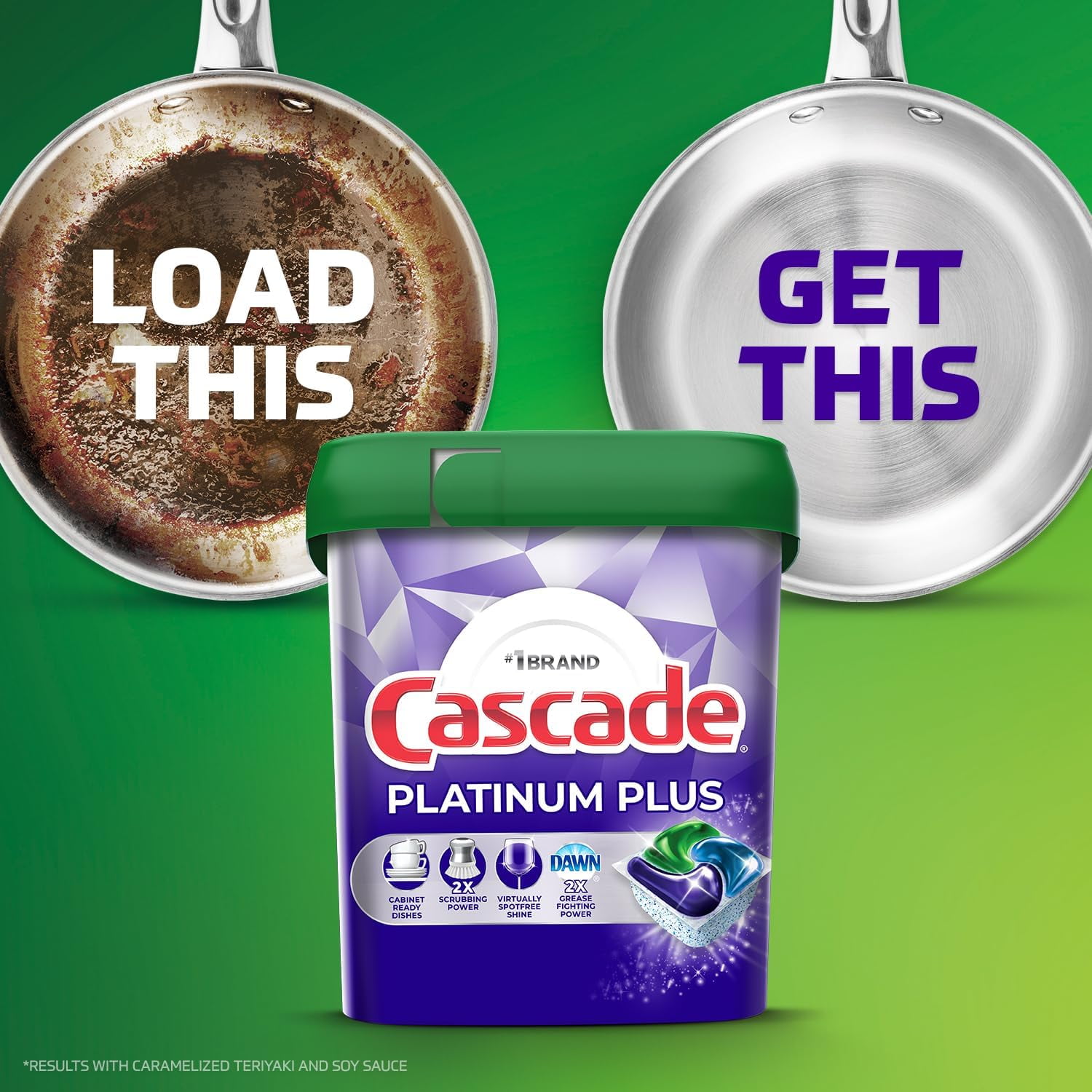 Cascade Platinum Plus ActionPacs Dishwasher Detergent Pods, Mountain, 52 Count