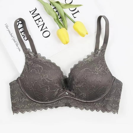 New & Trending  Women s Sexy Lace Bra  Patchwork Bralette  Breathable  Lightweight  Underwire  Seamless  Comfortable  Nightwear  Sleepwear  Daily Wear  Wireless Swim Bra | Army Green 36/80