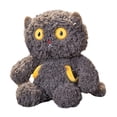 thumbnail image 3 of Almohada de peluche con forma de gato, juguete para dormir con cabeza giratoria, decoración para la habitación, 30 cm (11,81 pulgadas), peluche de gato. Gris, 3 of 9