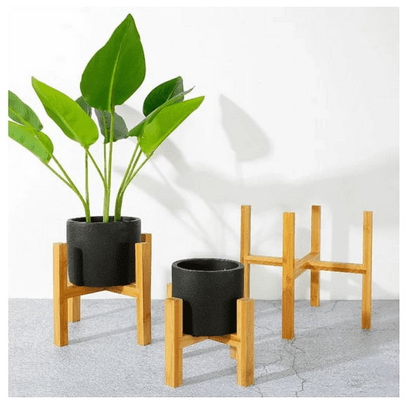 SPRING PARK Stand Durable Wood Planter Pot Trays Flower Pot Holder Strong Free Standing Bonsai Holder Home Garden Indoor Display Stand Shelf