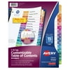 Avery Ready Index 15-Tab Dividers, Customizable TOC, 1 Set (11143)