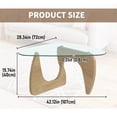 thumbnail image 2 of 43.3 Inch Coffee Table for Living Room, Mid Century Modern Center Table with Clear Glass Top and Cherry Wood Base, Transparent/Cherry, 2 of 6