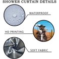 thumbnail image 7 of 4PCS Fishing Cat Shower Curtain Set, Funny Kitten Kitty Boat Tropical Fish Marine Life Seaweed Coral Blue Ocean Sea Kids Bathroom Decor, Waterproof Fabric Shower Curtain, Non-Slip Bath Mat, 7 of 7