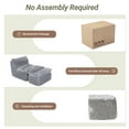 thumbnail image 5 of EOP Big Bean Bag Lounger Chair, Chaise Lounge Chair Indoor, Comfy Upholstered Sleeper Sofa Bed with Compressed Memory Foam, No Assembly Required, Gray, 5 of 9