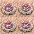 thumbnail image 4 of Set Of 16 Western Screw Back Concho Fuchsia Berry Crystals Cowgirl, 4 of 5