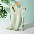 thumbnail image 1 of DPTALR Women's Casual Solid Color Round Neck Top With Chest Pad, 1 of 6