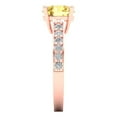 thumbnail image 3 of Clara Pucci 14K Rose Gold 2.3ct Yellow Solitaire with Accents Ring, 3 of 8