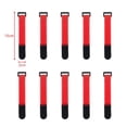 thumbnail image 1 of 10Pcs Reusable Hook Loop Nylon Straps Reverse Colored Fastening Tape Self Adhesive Cable Ties Wrap Bundle Fixed Ties T-Shaped red 50x2cm, 1 of 6