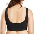 thumbnail image 4 of Spdoo Compression Wirefree High Support Sports Bra Removable Padded Racerback Bras for Women Plus Size Everyday Wear, Exercise and Offers Back Support, Black 4XL, 4 of 5