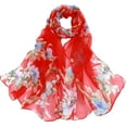 thumbnail image 2 of Womens Peach Print Long Soft Wrap Scarf Ladies Shawl Fashion Neckwear, 2 of 2