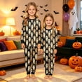 thumbnail image 7 of Halloween Pajamas, Halloween Matching Family Pajamas Beige Ghost Print Long Sleeve 2Pcs Pj Set Soft Sleepwear Nightwear Loungewear Holiday Party Costume Fun Festive Stylish Spooky Season for Family, 7 of 7
