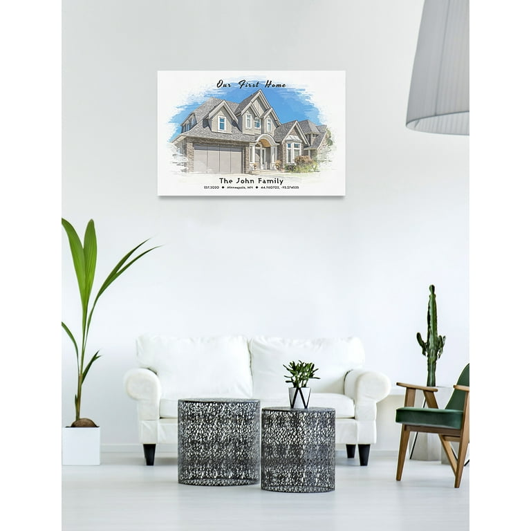 Housewarming Gift First Home, New Home Personalized Canvas