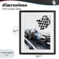 thumbnail image 4 of Stupell Industries Contemporary Dynamic Racecar Driving Black Framed Print Under Glass, 13 x 16, by Christine Simpson Art, 4 of 8