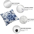 thumbnail image 4 of CMMY Blue and White Porcelain Floral Pillow Covers Set of 2 Modern Vintage Chinoiserie Decorative Throw Pillow Covers Soft Elegant Couch Cushion Cover for Bed Living Room Outdoor Sofa, White, 4 of 6