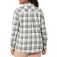 thumbnail image 4 of Amazon Essentials Camisa de franela ligera de manga larga para mujer, corte clásico, cuadros alpinos, color crudo/verde, talla S, 4 of 4