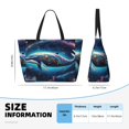 thumbnail image 4 of Kdxio Vintage Colorful Patterned Dolphin for Beach Bag for Women Large Beach Tote Bag Waterproof Sandproof Swim Bag with Zipper Pockets Beach Vacation Travel, 4 of 7