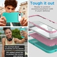 thumbnail image 4 of WWS-Compatible with iPhone 17 Air Case, Heavy Duty Rugged Shockproof/Drop/Dust Proof 3-Layer Full Body Protective Tough Durable Phone Cover, Aqua Mint, 4 of 4