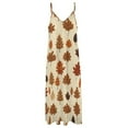 thumbnail image 4 of Autumn Harvest Maple Leaves Thanksgiving Sleeveless Dress for Women Clothing Female Women's Summer Skirt, 4 of 7