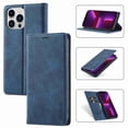 thumbnail image 6 of Dteck for Apple iPhone 13 Case with Card Holder Magnetic Premium Leather Flip Wallet Case Business / Classical Protective Cover with Kickstand Cover for iPhone 13, Blue, 6 of 6