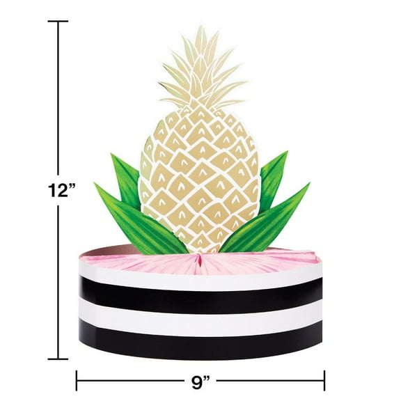 Tropical Pineapple Foil Table Centerpieces 13"