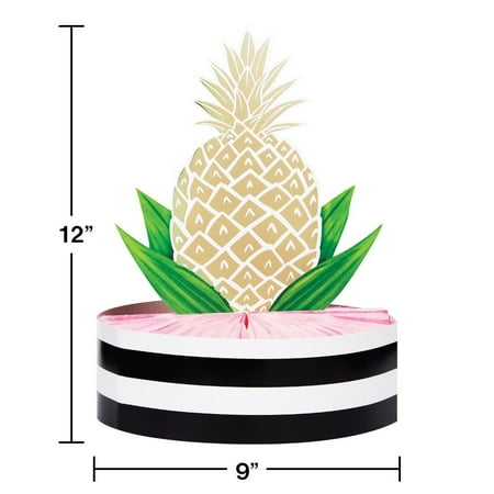 Tropical Pineapple Foil Table Centerpieces 13"
