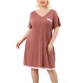 thumbnail image 1 of Camisón de mujer Agnes Orinda Tallas grandes Vestido de lunares San Valentín 4XL, 1 of 6