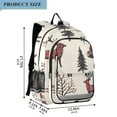 thumbnail image 2 of FORMRS Unisex School Backpack 17" Student Travel Bag with Laptop Compartment, Beige Christmas Plaid, 2 of 7