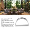 thumbnail image 3 of Napkin Rings, Semicircle 8pcs Rust Prevention Zinc Alloy Napkin Rings  For Birthday Dinner, 3 of 8