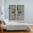 thumbnail image 3 of Farmhouse Flowers Kitchen Curtains Window Panels, Ethnic Retro Abstract Pattern Lattice Insulated Window Treatment Curtain, Grommet Curtains for Bedroom/Living Room/Bathroom, 2 Piece 42"Wx63"L, 3 of 8