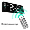 thumbnail image 3 of Wall Clock with Backlight - Large Screen, Remote Control, Simple Living Room Wall Mounted LED Alarm Clock - 1 Set for Home, 3 of 8