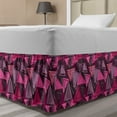 thumbnail image 1 of Geometric Bed Skirt, Modern and Abstract Composition with Hand Drawn Style Triangle Motifs Fun Art, Elastic Bedskirt Dust Ruffle Wrap Around for Bedding Decor, 4 Sizes, Multicolor, by Ambesonne, 1 of 2