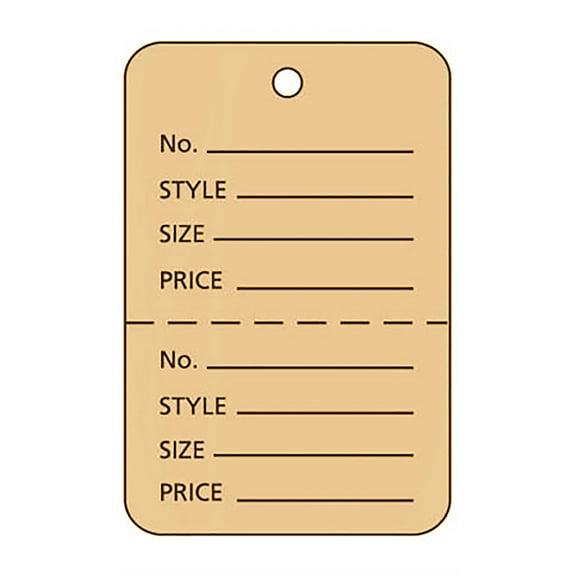 SSWBasics Large Unstrung Buff Perforated Coupon Price Tags - 1000 Included